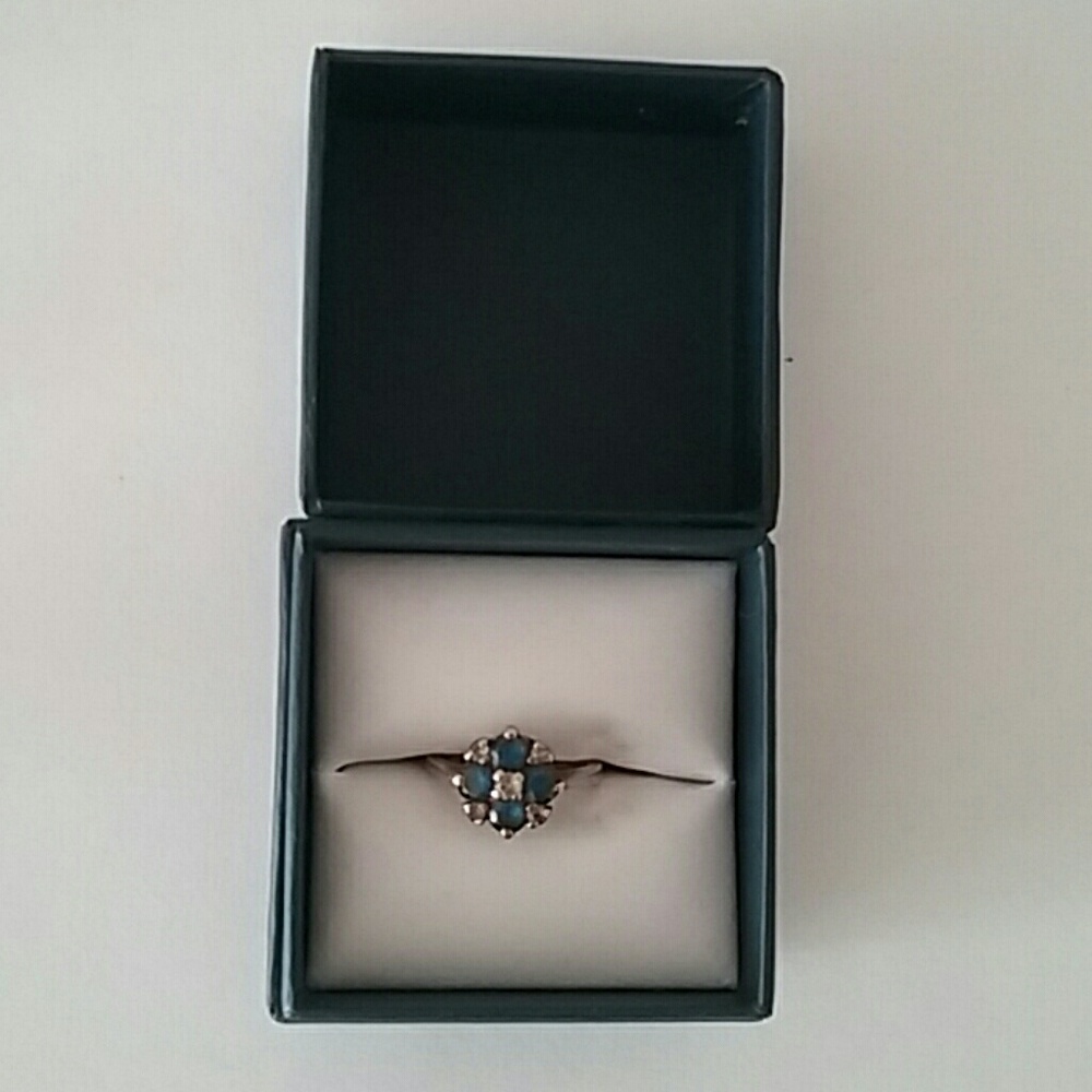 10 karat Antique Sapphire and Diamond  Ring Size 5